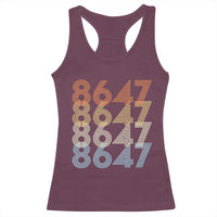 Retro Vintage 8647 Racerback Tank Top Freedom Protest Stripe Graphic