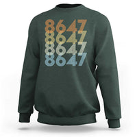 Retro Vintage 8647 Sweatshirt Freedom Protest Stripe Graphic