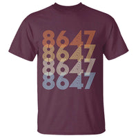 Retro Vintage 8647 T Shirt Freedom Protest Stripe Graphic