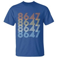 Retro Vintage 8647 T Shirt Freedom Protest Stripe Graphic
