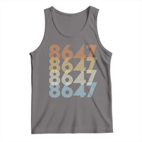Retro Vintage 8647 Tank Top Freedom Protest Stripe Graphic