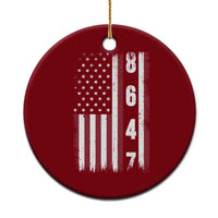8647 Vintage US Flag Ceramic Ornament Political Expression Apparel For Democrats
