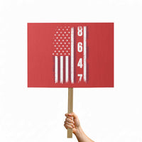 8647 Vintage US Flag Protest Sign Political Expression Apparel For Democrats