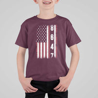 8647 Vintage US Flag T Shirt For Kid Political Expression Apparel For Democrats