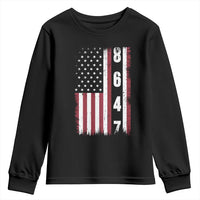 8647 Vintage US Flag Youth Sweatshirt Political Expression Apparel For Democrats