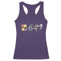 8647 Medical Professions Resist Graphic Racerback Tank Top Healthcare Worker Freedom