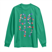 Red White Blue Seashell 8647 Long Sleeve Shirt Viral 2026 Beach Walk Satire Graphic