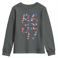 Red White Blue Seashell 8647 Youth Sweatshirt Viral 2026 Beach Walk Satire Graphic