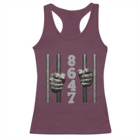 Funny 8647 Jail Racerback Tank Top Freedom Protest Satire Graphic Gift