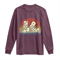 Vintage Domino Player 8647 Long Sleeve Shirt Board Game Subtle Protest