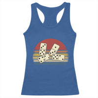 Vintage Domino Player 8647 Racerback Tank Top Board Game Subtle Protest
