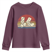 Vintage Domino Player 8647 Youth Sweatshirt Board Game Subtle Protest