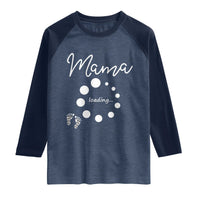 Mama Loading 2026 Raglan Shirt Pregnancy Announcement Mothers Day