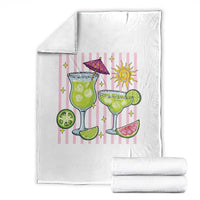 Tropical Margarita Summer Throw Blanket Beach Vacation Graphic