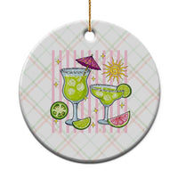 Tropical Margarita Summer Ceramic Ornament Beach Vacation Graphic