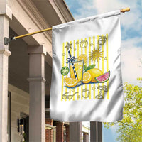 Striped Summer Lemonade Garden Flag Preppy Brushstroke Aesthetic Graphic