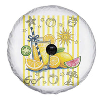Striped Summer Lemonade Spare Tire Cover Preppy Brushstroke Aesthetic Graphic