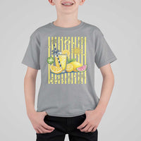 Striped Summer Lemonade T Shirt For Kid Preppy Brushstroke Aesthetic Graphic