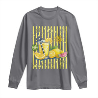 Striped Summer Lemonade Long Sleeve Shirt Preppy Brushstroke Aesthetic Graphic