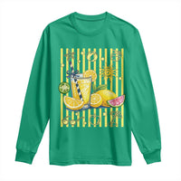 Striped Summer Lemonade Long Sleeve Shirt Preppy Brushstroke Aesthetic Graphic