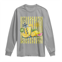 Striped Summer Lemonade Long Sleeve Shirt Preppy Brushstroke Aesthetic Graphic