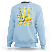 Striped Summer Lemonade Sweatshirt Preppy Brushstroke Aesthetic Graphic