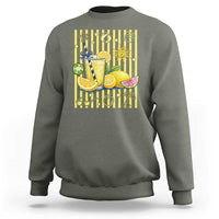 Striped Summer Lemonade Sweatshirt Preppy Brushstroke Aesthetic Graphic