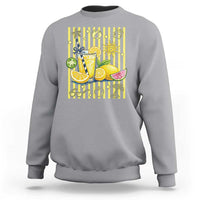 Striped Summer Lemonade Sweatshirt Preppy Brushstroke Aesthetic Graphic