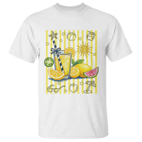Striped Summer Lemonade T Shirt Preppy Brushstroke Aesthetic Graphic