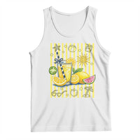 Striped Summer Lemonade Tank Top Preppy Brushstroke Aesthetic Graphic