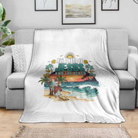 All I Need Is Jesus And The Beach Throw Blanket Christian Summer Faith Graphic