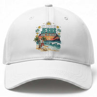 All I Need Is Jesus And The Beach Baseball Cap Christian Summer Faith Graphic