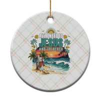 All I Need Is Jesus And The Beach Ceramic Ornament Christian Summer Faith Graphic