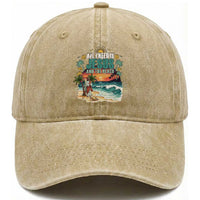 All I Need Is Jesus And The Beach Washed Cotton Baseball Cap Christian Summer Faith Graphic