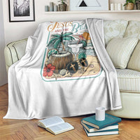 Funny Christian Beach Gift Throw Blanket All I Need Is Jesus And The Beach