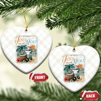 Funny Christian Beach Gift Ceramic Ornament All I Need Is Jesus And The Beach