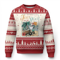 Funny Christian Beach Gift Ugly Christmas Sweater All I Need Is Jesus And The Beach