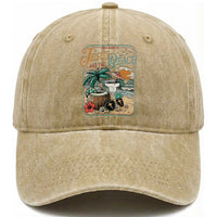 Funny Christian Beach Gift Washed Cotton Baseball Cap All I Need Is Jesus And The Beach