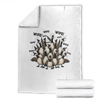 Silly Goose Wife Throw Blanket Funny Marriage Chaos Wifehood