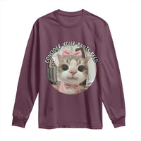 Consider Your Pants Peed Long Sleeve Shirt Funny Cat Meme Saying - Wonder Print Shop