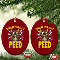 Funny Cat Lover Ceramic Ornament Consider Your Pants Peed Quote - Wonder Print Shop