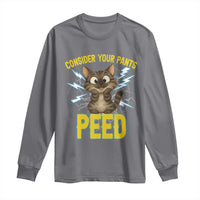 Funny Cat Lover Long Sleeve Shirt Consider Your Pants Peed Quote - Wonder Print Shop