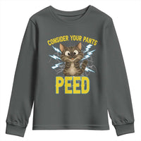 Funny Cat Lover Youth Sweatshirt Consider Your Pants Peed Quote - Wonder Print Shop