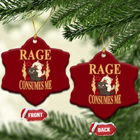 Cute Cat Ceramic Ornament Rage Is Consuming Me - Wonder Print Shop