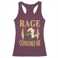 Cute Cat Racerback Tank Top Rage Is Consuming Me - Wonder Print Shop
