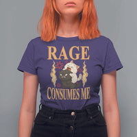 Cute Cat T Shirt For Women Rage Is Consuming Me - Wonder Print Shop
