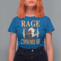 Cute Cat T Shirt For Women Rage Is Consuming Me - Wonder Print Shop
