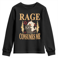 Cute Cat Youth Sweatshirt Rage Is Consuming Me - Wonder Print Shop