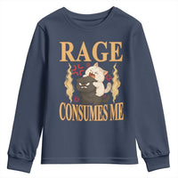 Cute Cat Youth Sweatshirt Rage Is Consuming Me - Wonder Print Shop