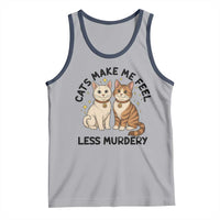 Sarcastic Cat Lover Tank Top Cats Make Me Feel Less Murdery - Wonder Print Shop